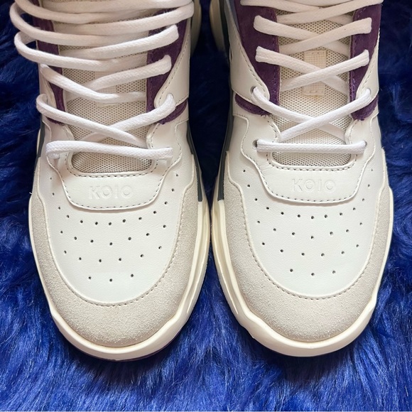 New! KOIO Aerobics Pearl Retro Colorblock High Top Platform Sneakers - Picture 8 of 16